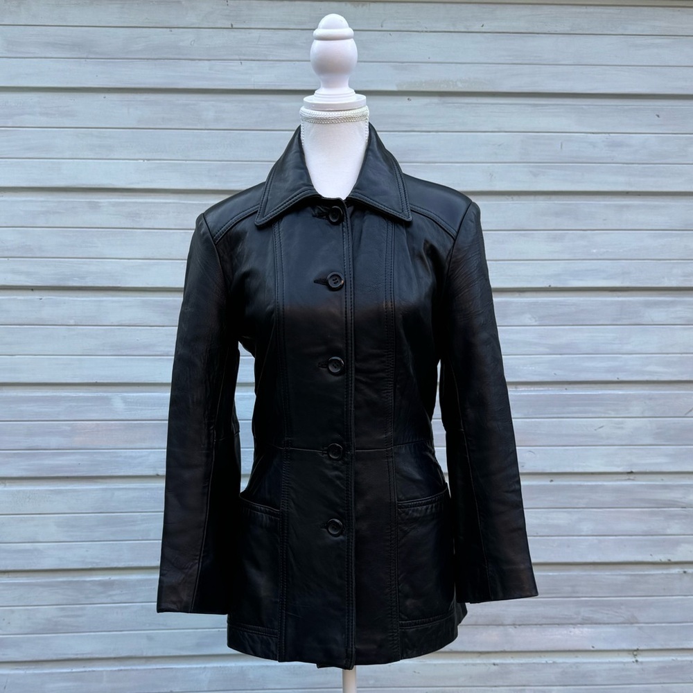 SOLD Vintage Leather Jacket Size Small - Picture 1 of 8